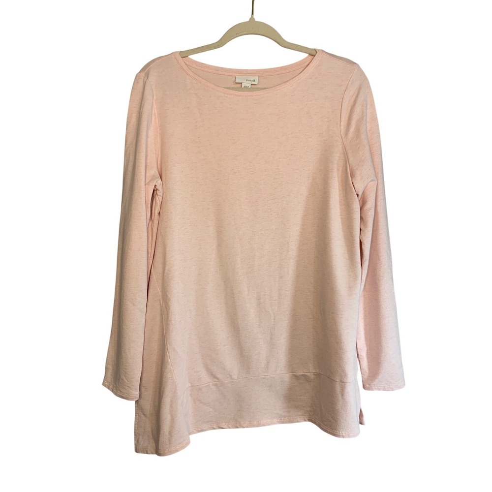 Pure Jill Pink Heathered Long Sleeve Tunic Top Women's‎ Size Medium